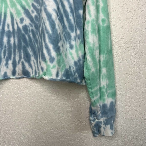 DayDreamer Revolve Small Tie Dye Long Sleeve Crop Tee Boho Blogger Favorite Ac23 - Picture 4 of 7